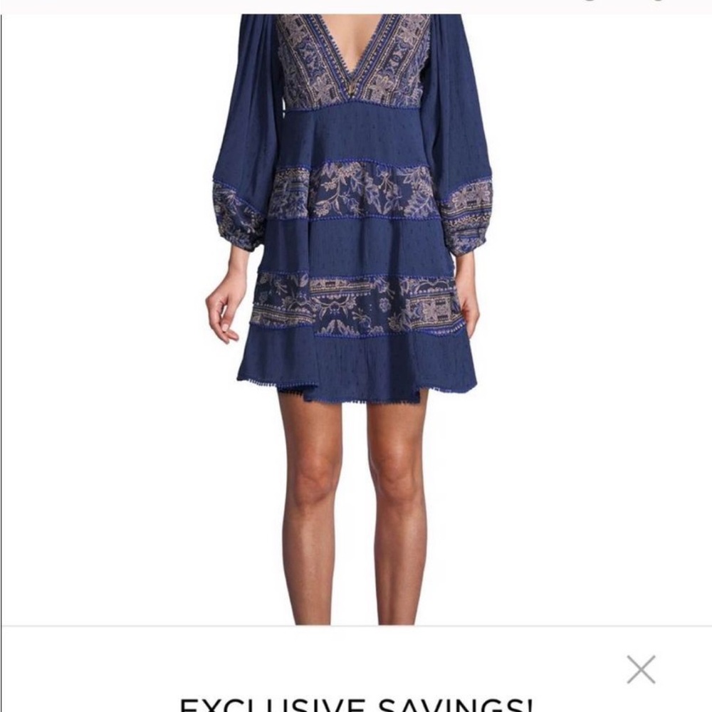 Free People patchwork tunic size XS like new!